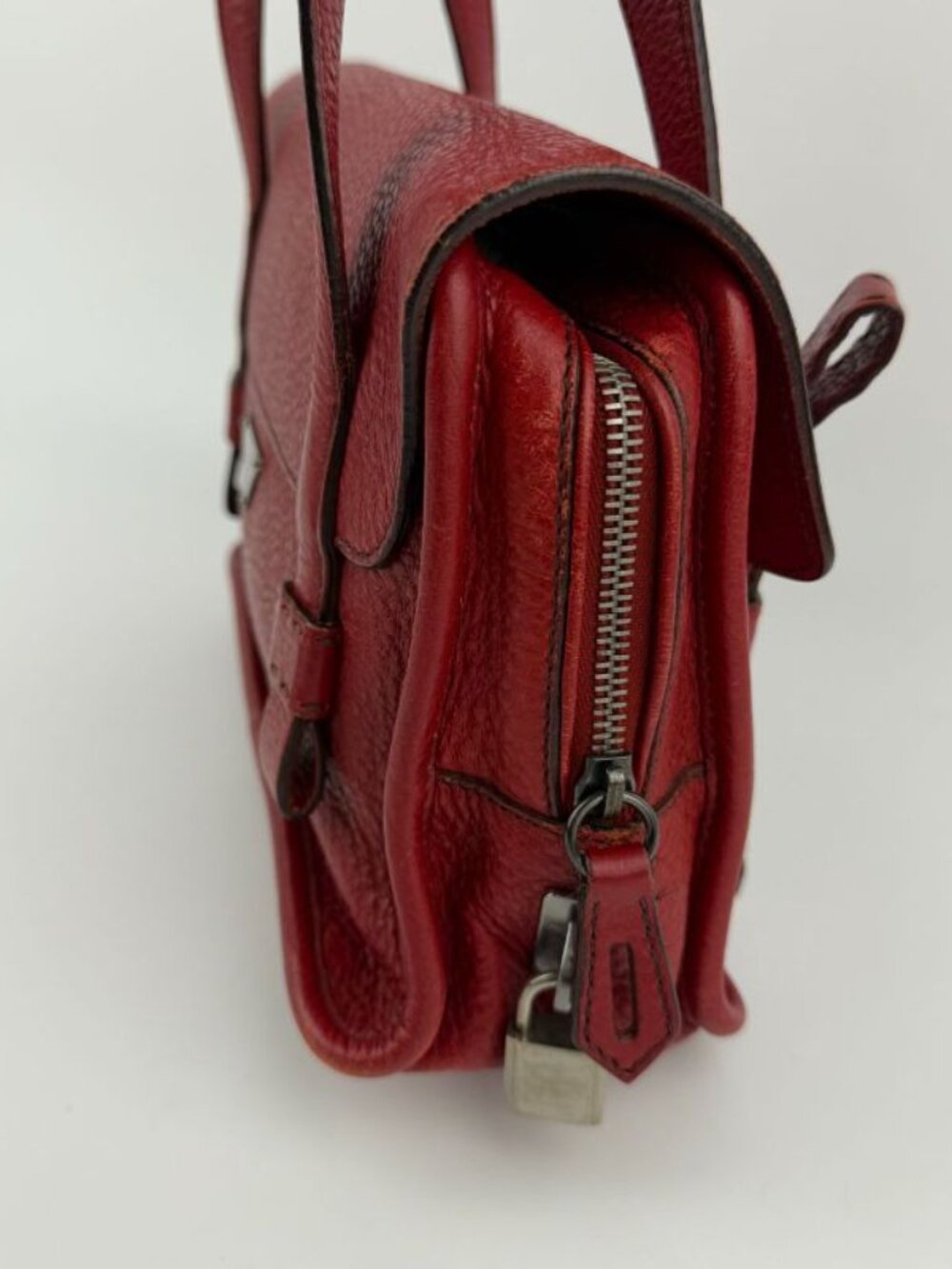 Prada Tote Red Leather Vintage - Picture 6 of 16